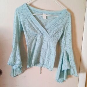 Super Cute Top Light Blue Size Small